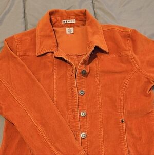 Corduroy Jacket Burnt Orange Color